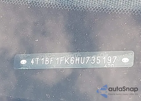 2017 Toyota Camry Xle from USA, damaged, VIN 4T1BF1FK6HU735197